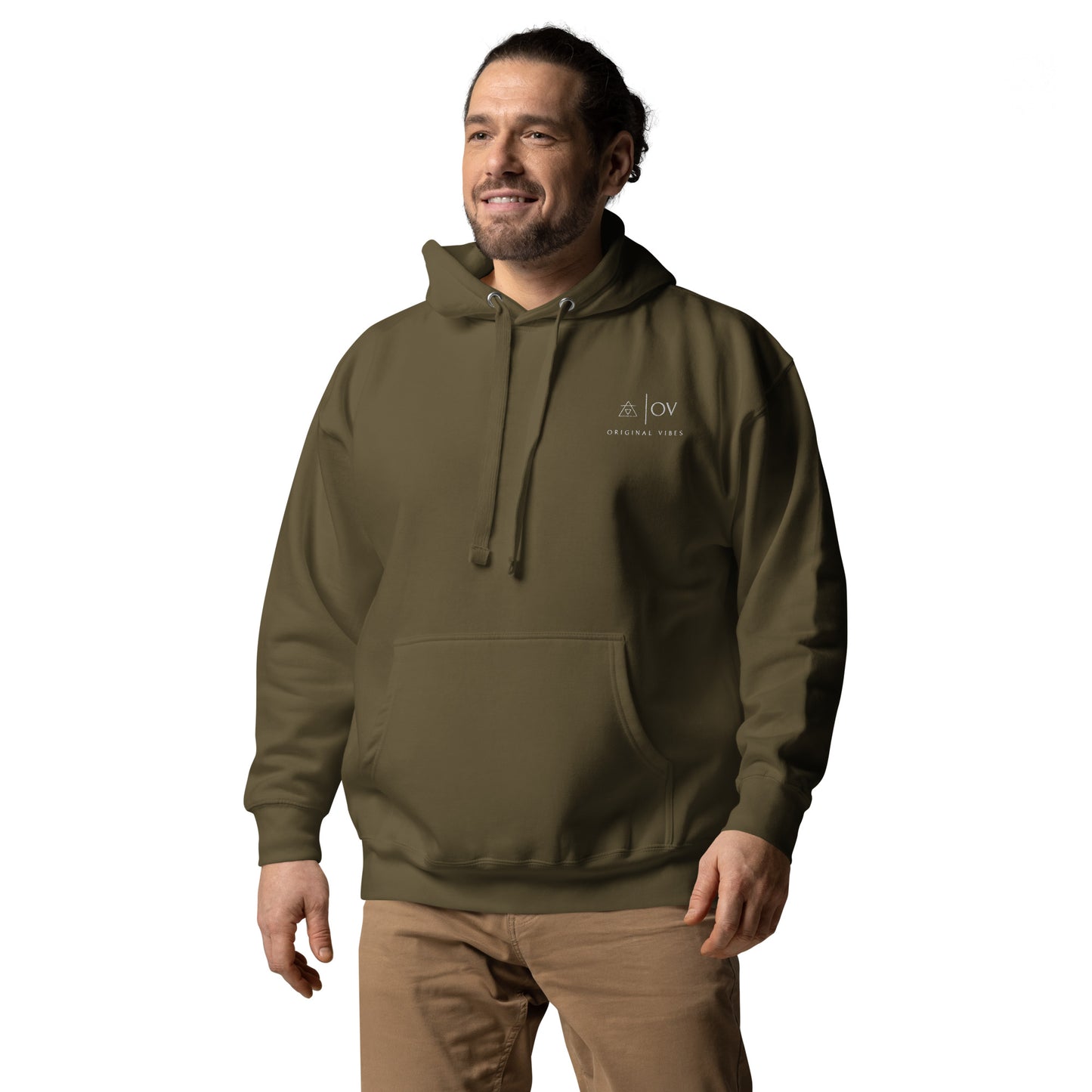 Hoodie Original Vibes Military green
