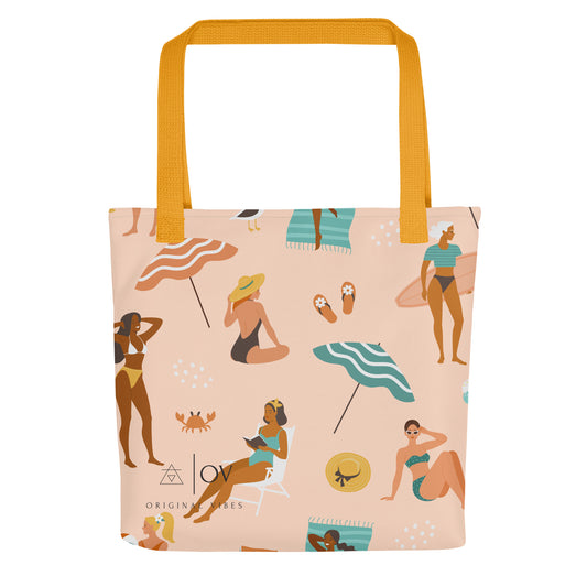 Tote bag go to the beach
